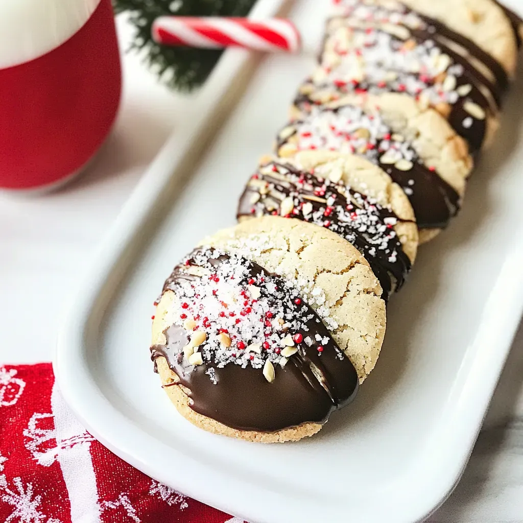 Chocolate Dipped Almond Cookies