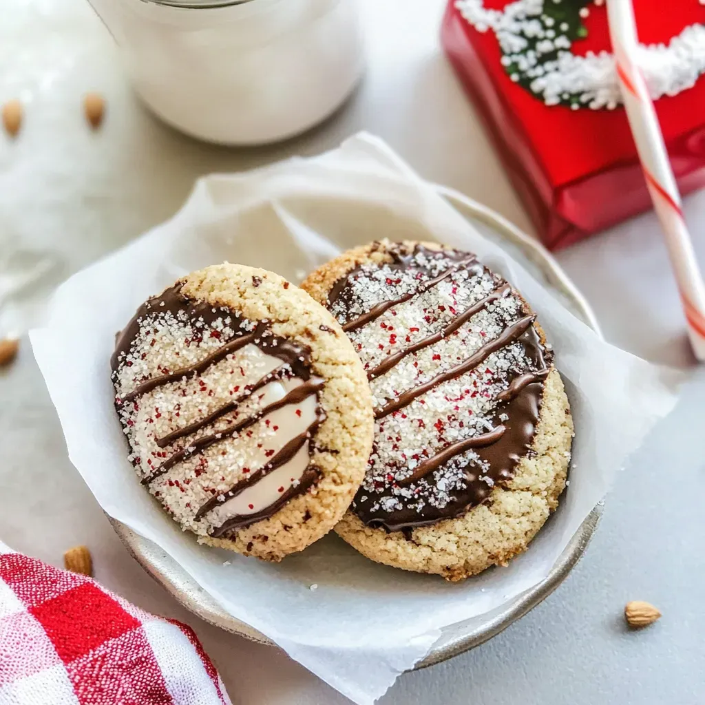 Chocolate Dipped Almond Cookies