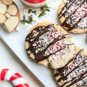 Chocolate Dipped Almond Cookies