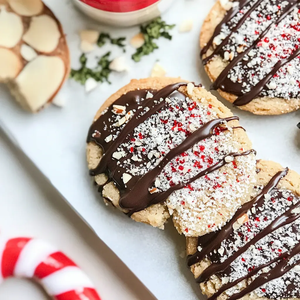 Chocolate Dipped Almond Cookies