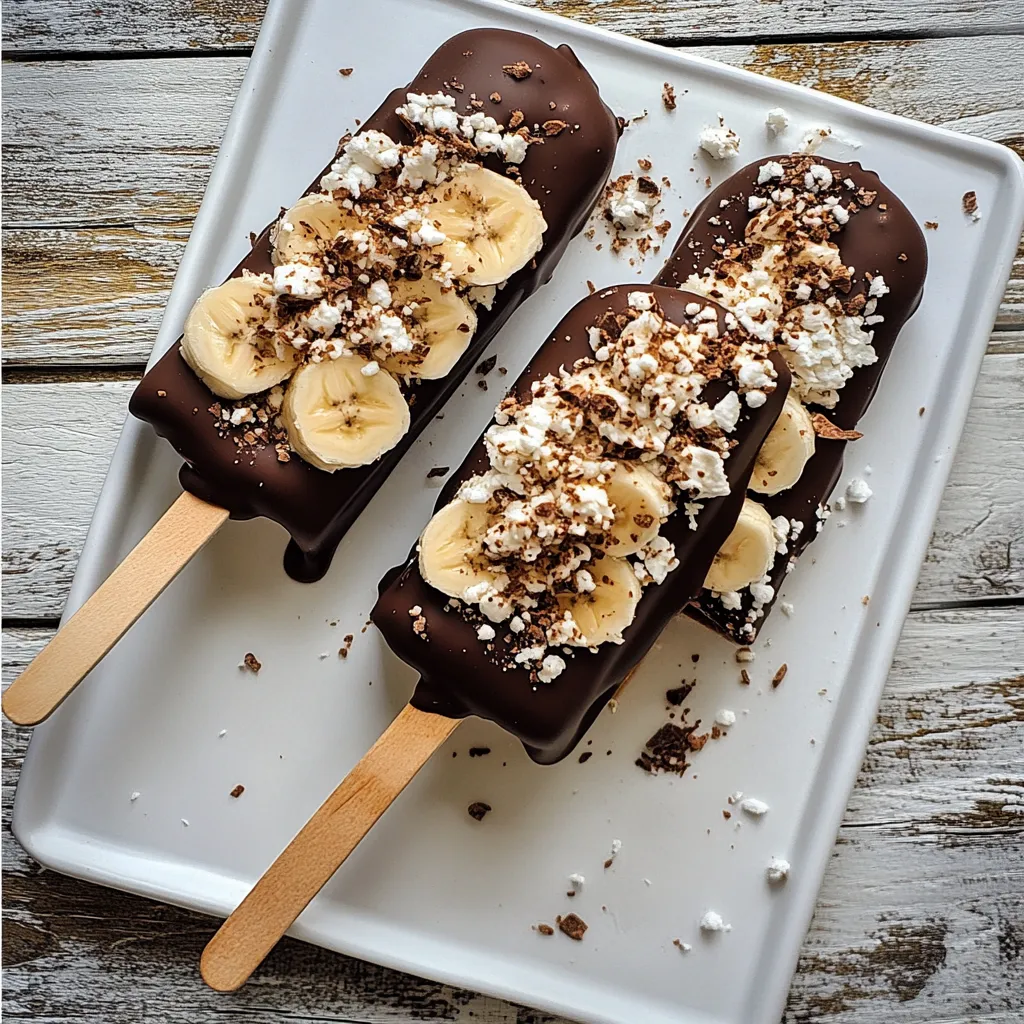 Chocolate Dipped Banana Cream Pops