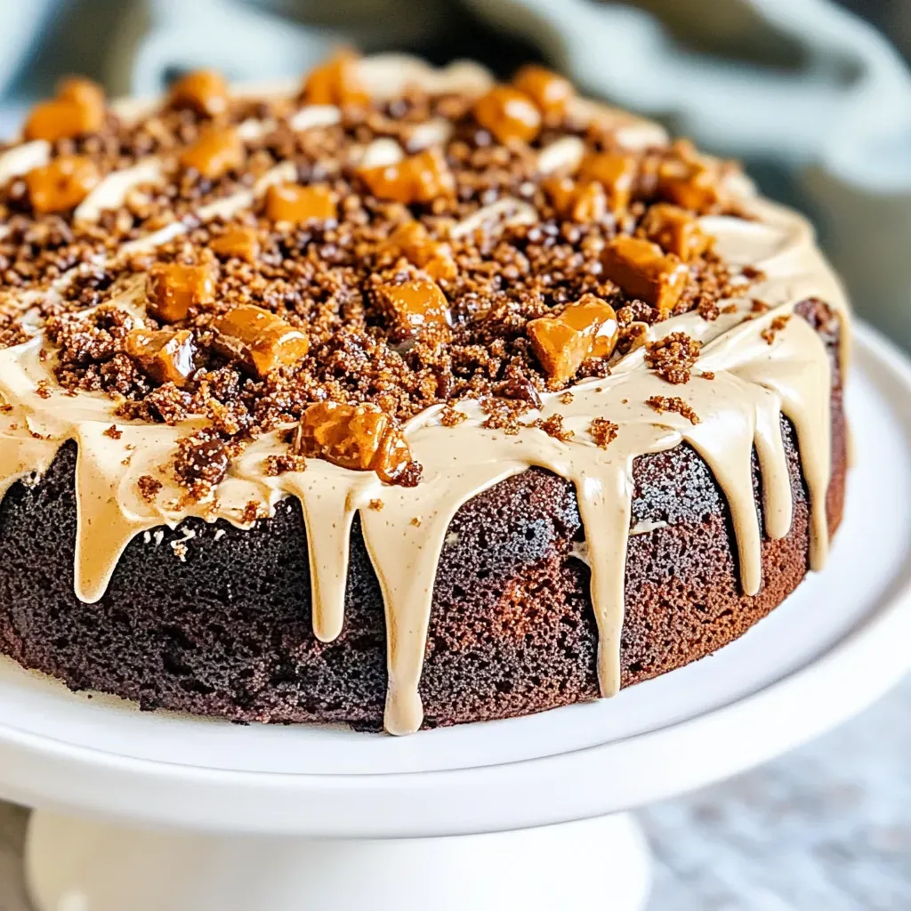 Chocolate Gingerbread Toffee Cake