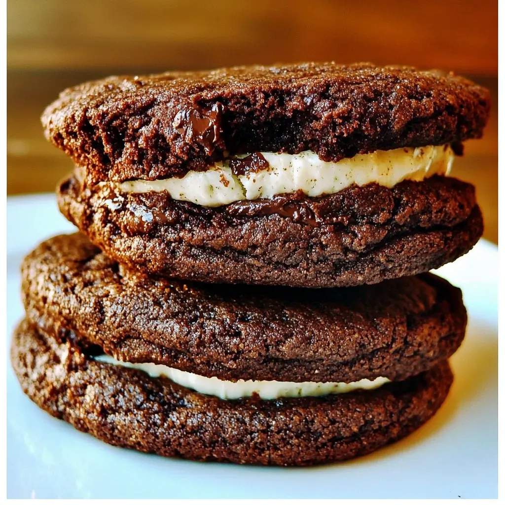 Chocolate Mint Filled Cookies