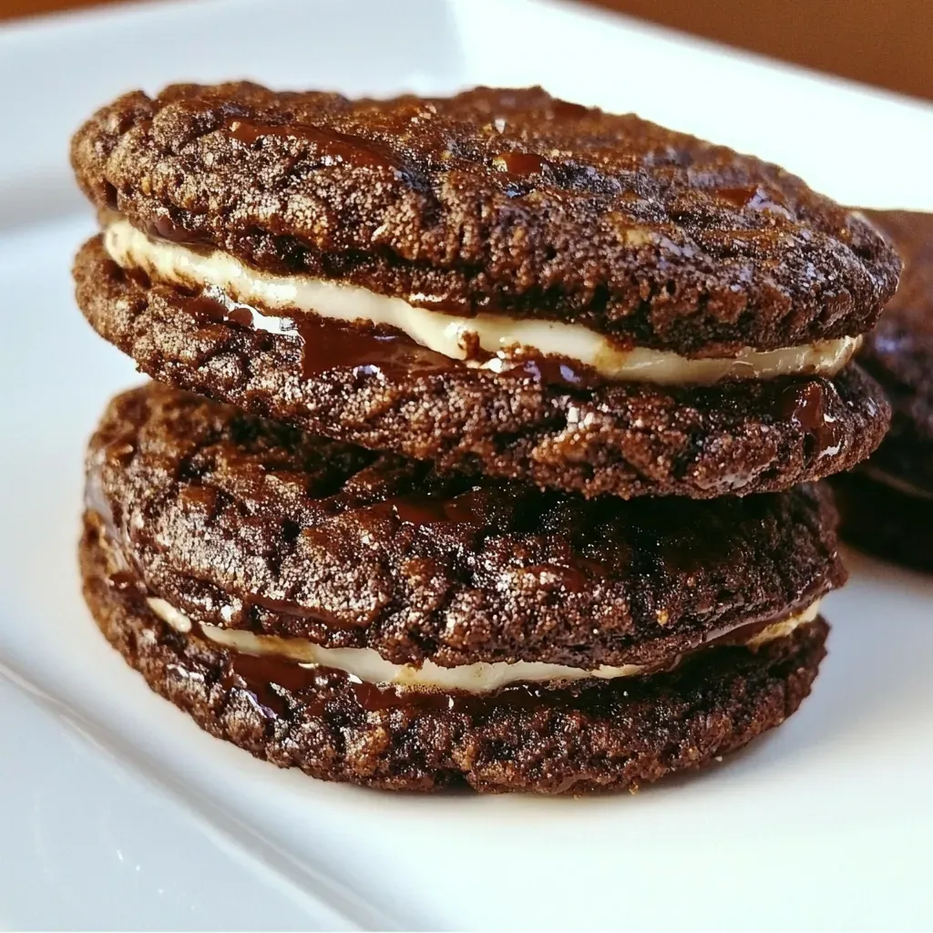 Chocolate Mint Filled Cookies