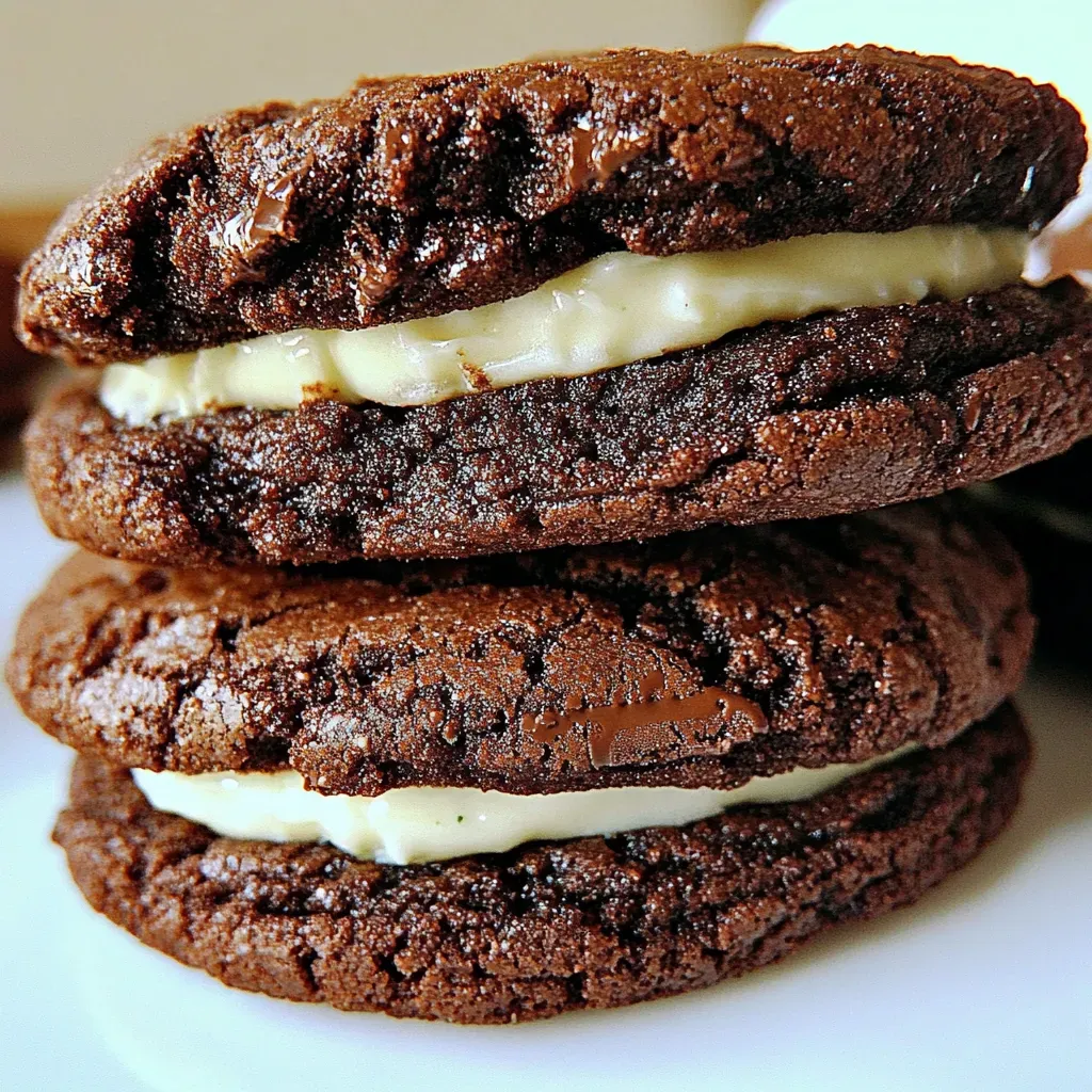 Chocolate Mint Filled Cookies