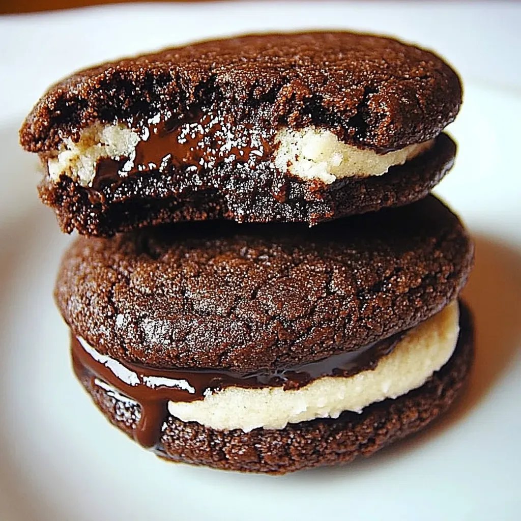 Chocolate Mint Filled Cookies