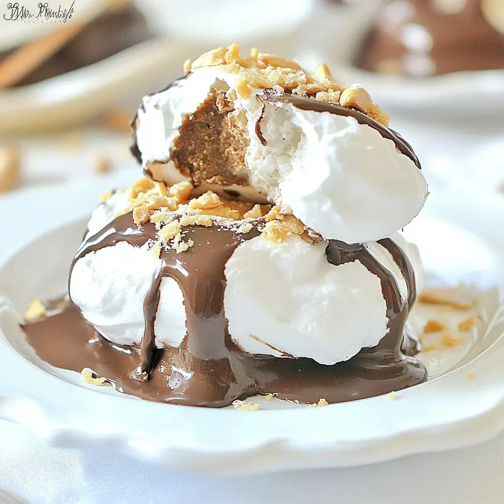 Chocolate Peanut Butter Marshmallow Clouds