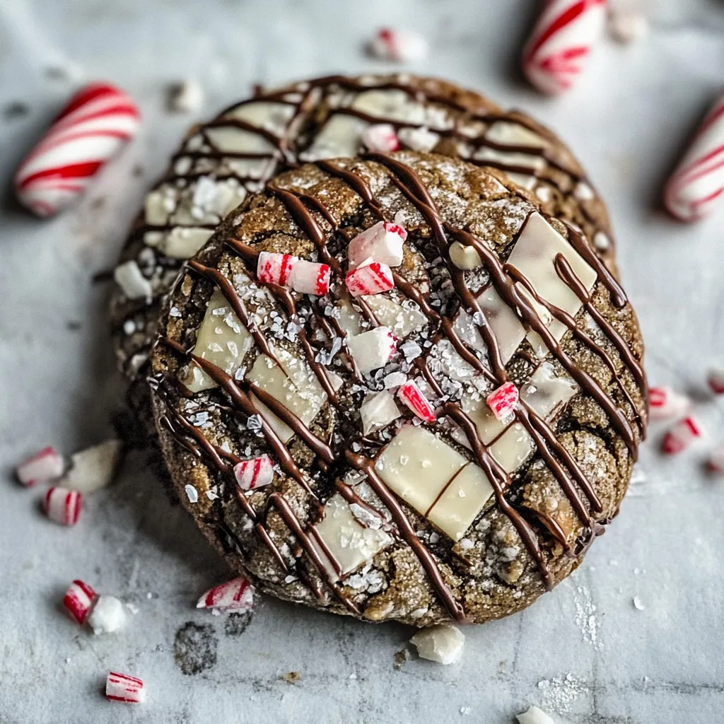 Chocolate Peppermint Bark Cookies