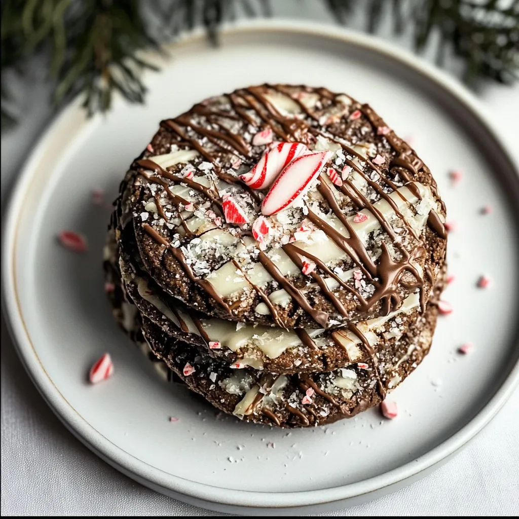 Chocolate Peppermint Bark Cookies