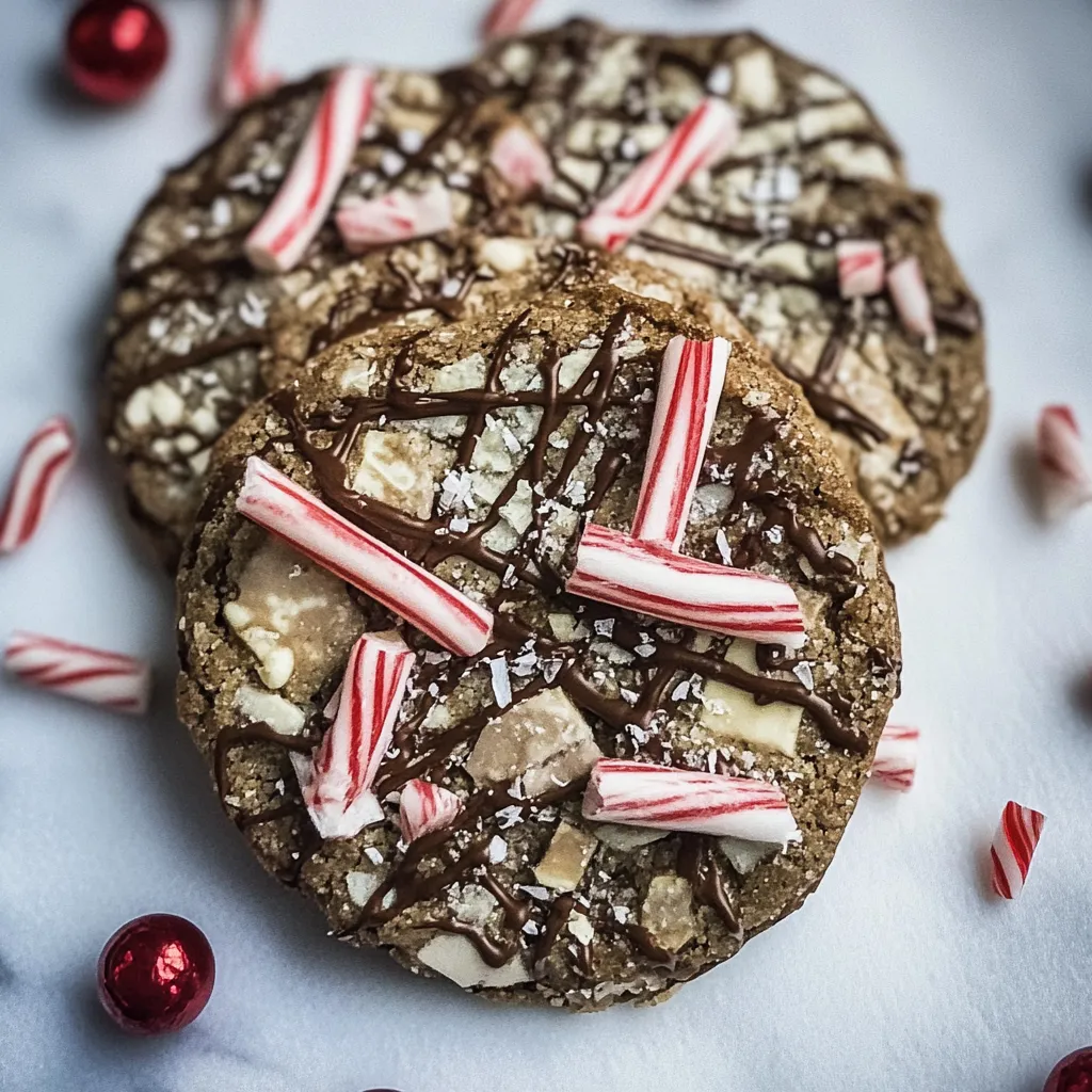 Chocolate Peppermint Bark Cookies