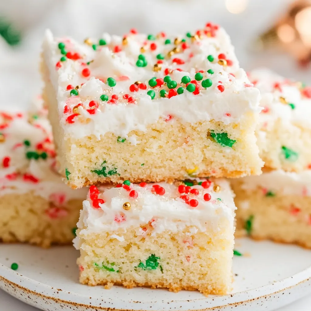 Christmas Frosted Sugar Cookie Bars