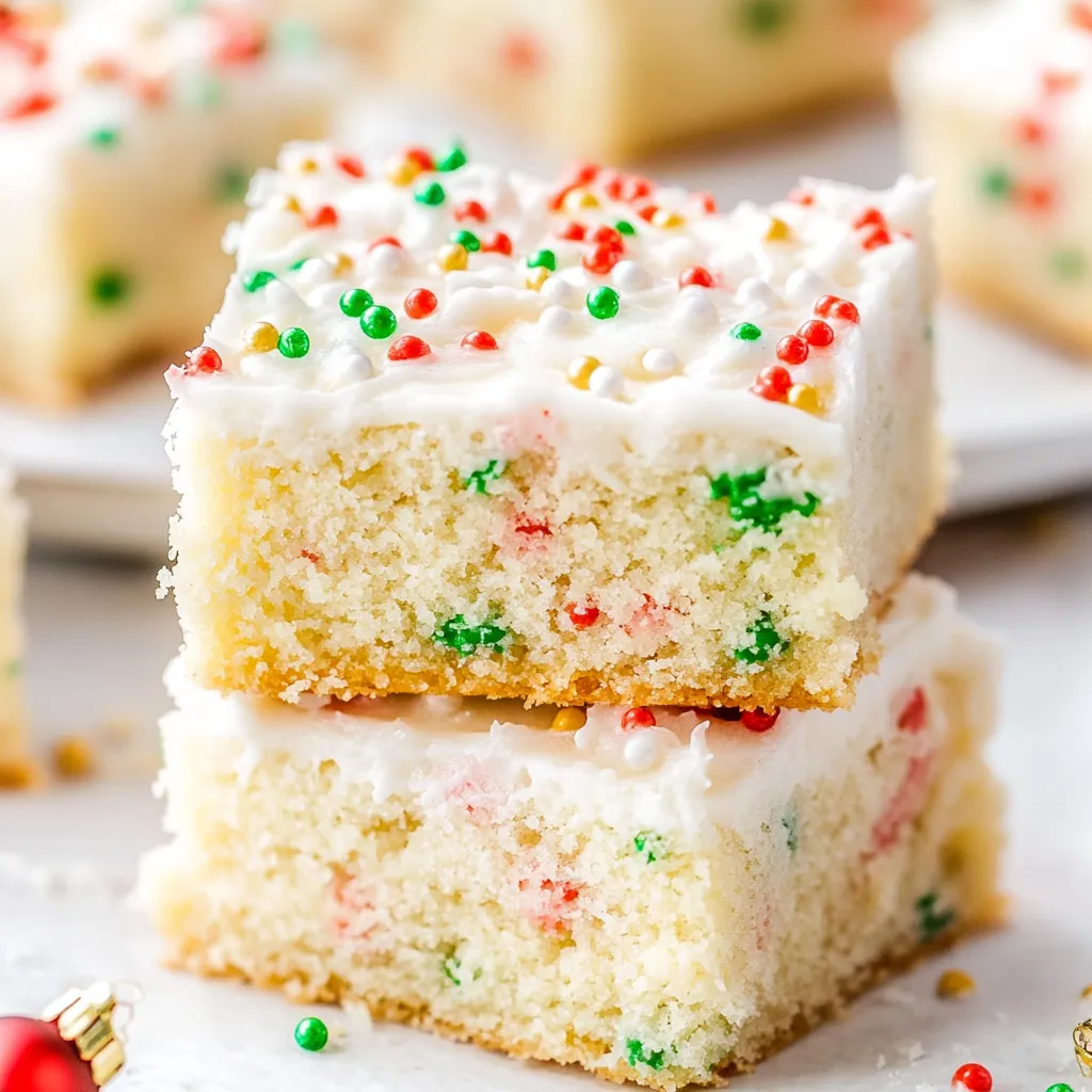 Christmas Frosted Sugar Cookie Bars