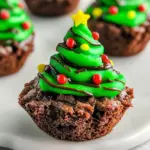 Christmas Tree Brownie Bites