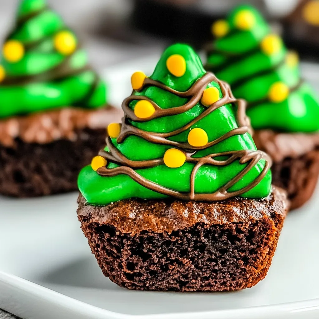 Christmas Tree Brownie Bites