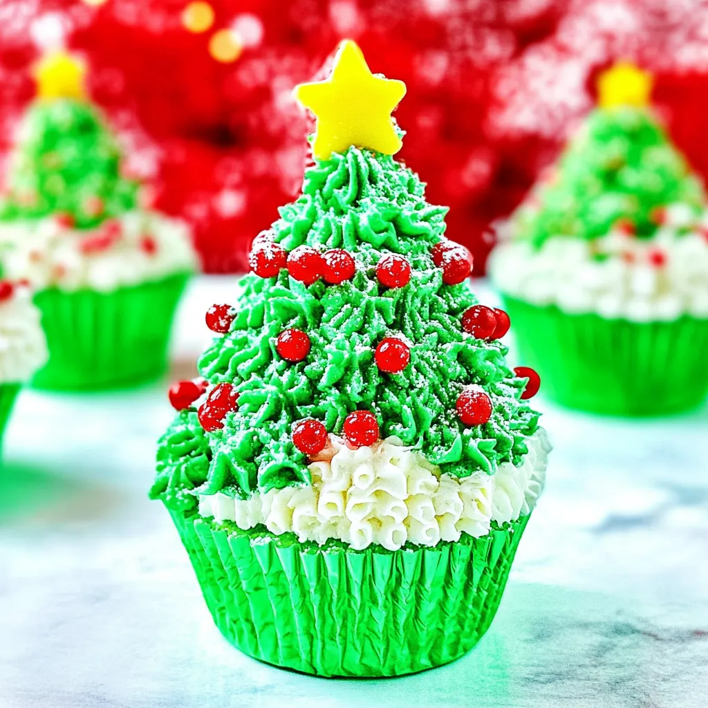 Christmas Tree Cupcakes