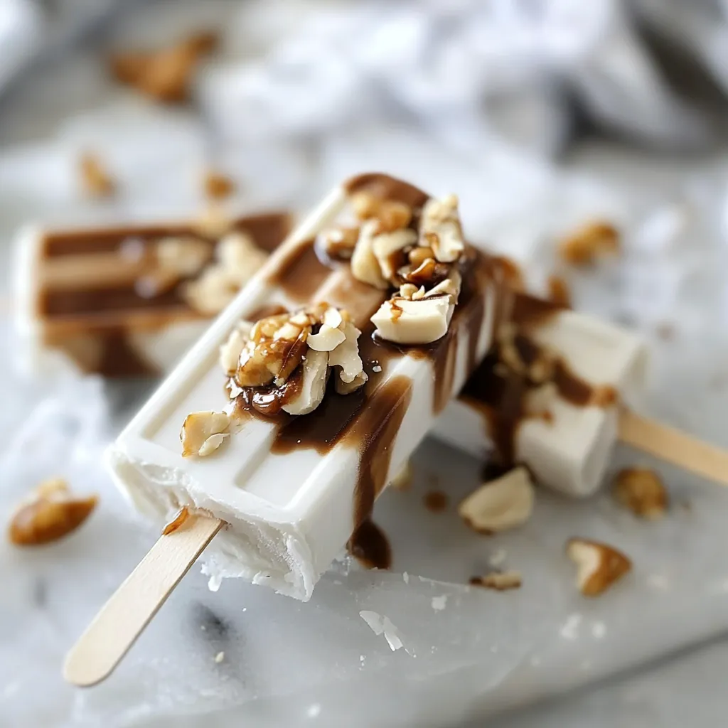 Coconut Chocolate Caramel Cashew Popsicles