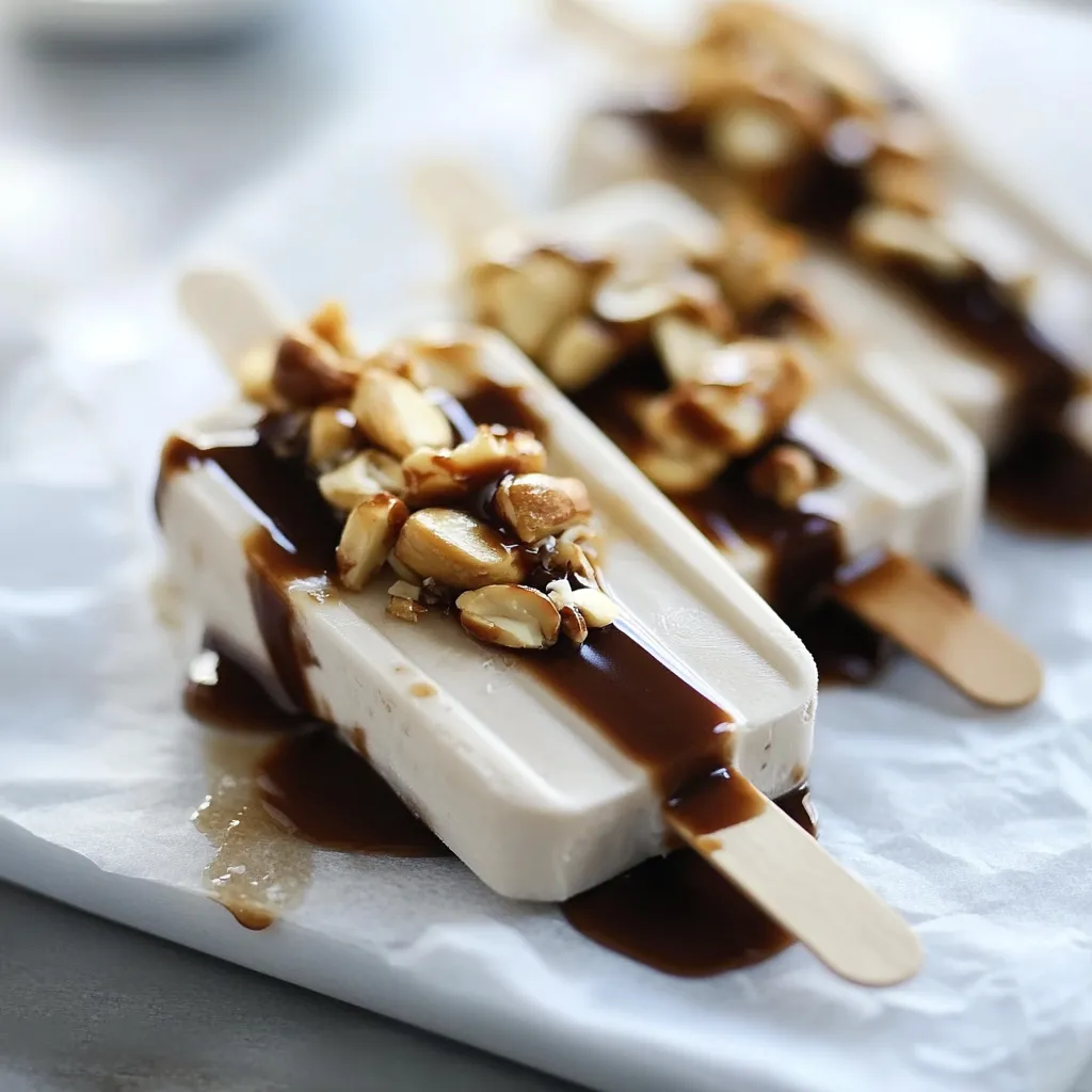 Coconut Chocolate Caramel Cashew Popsicles