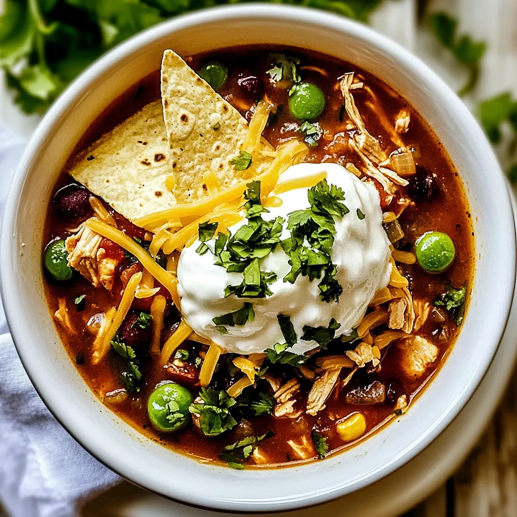 Crockpot Chicken Tortilla Soup