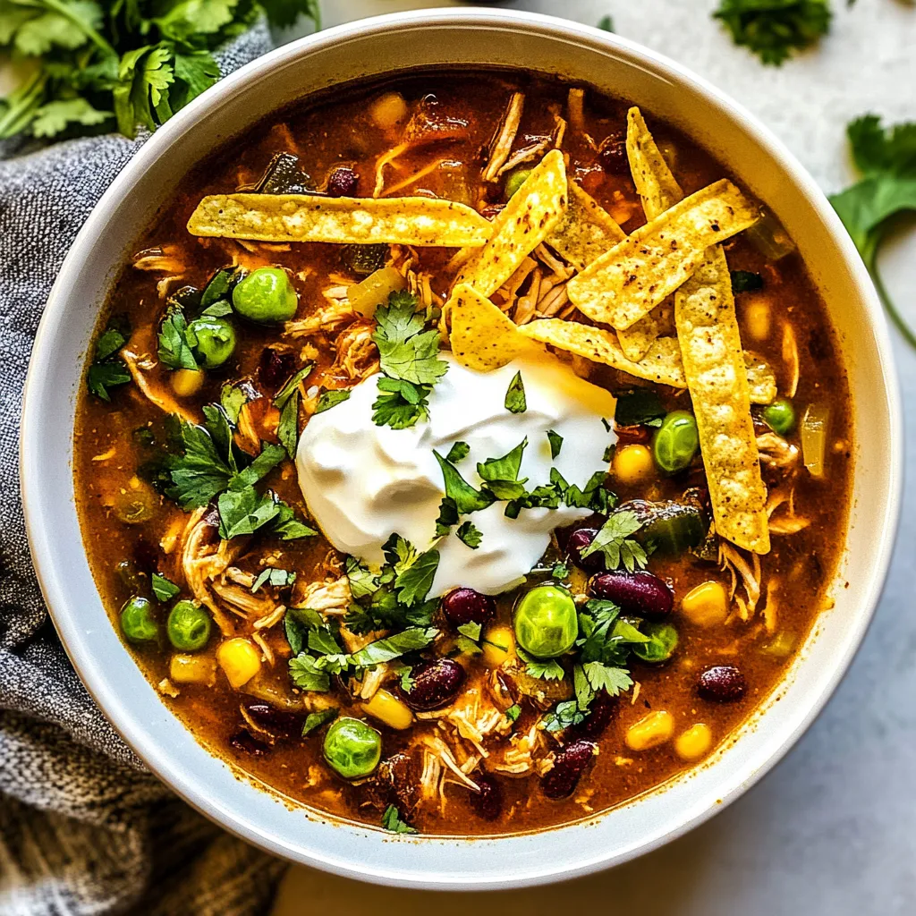 Crockpot Chicken Tortilla Soup