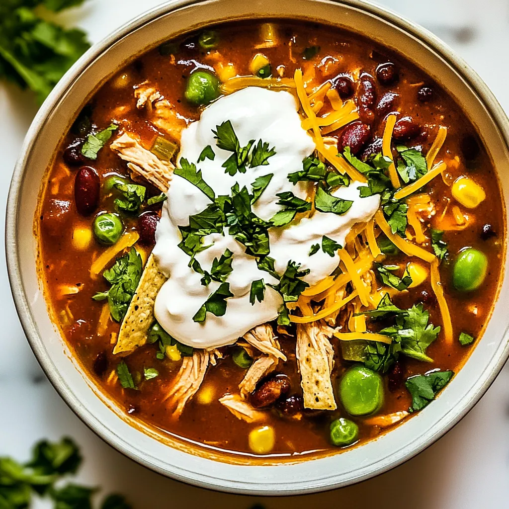 Crockpot Chicken Tortilla Soup
