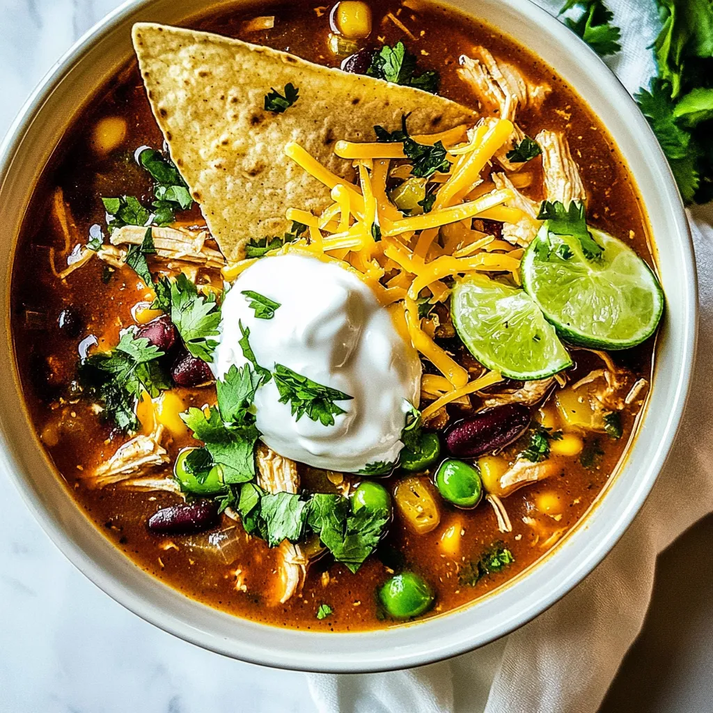 Crockpot Chicken Tortilla Soup