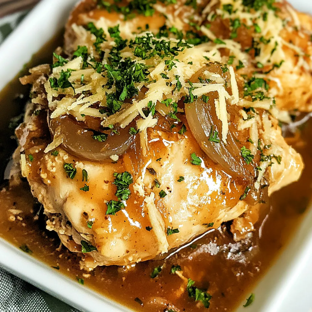 Crockpot French Onion Chicken