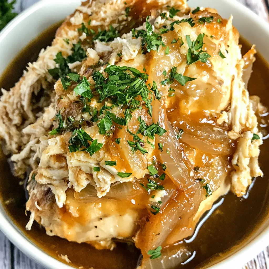 Crockpot French Onion Chicken