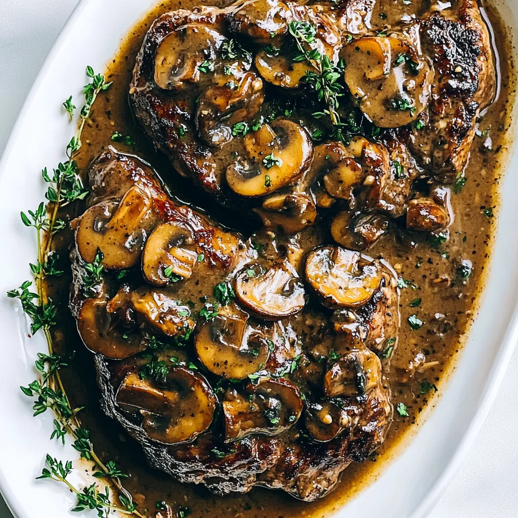 Cube Steaks with Mushroom Gravy