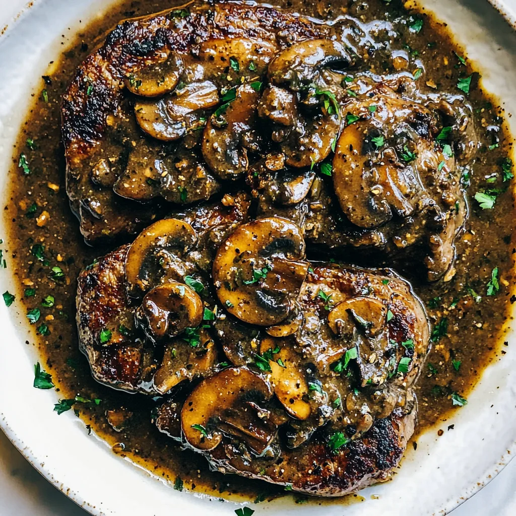Cube Steaks with Mushroom Gravy