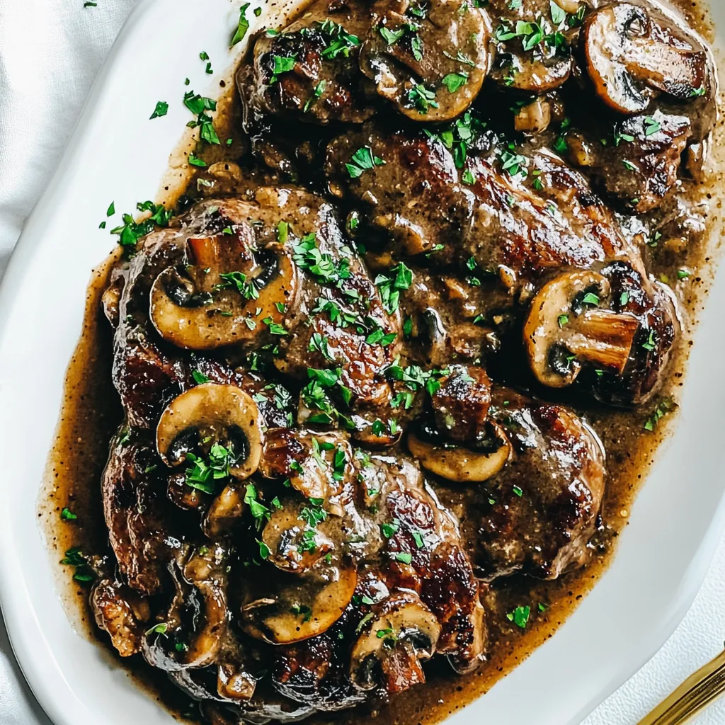 Cube Steaks with Mushroom Gravy