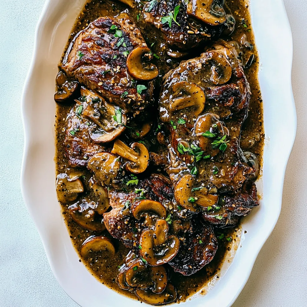 Cube Steaks with Mushroom Gravy