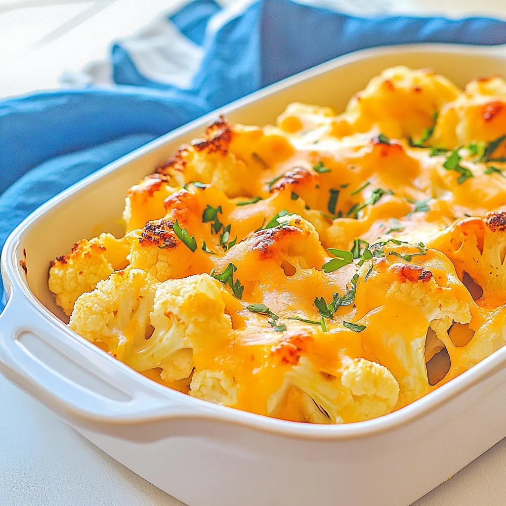 Easy Baked Cauliflower with Cheese Sauce