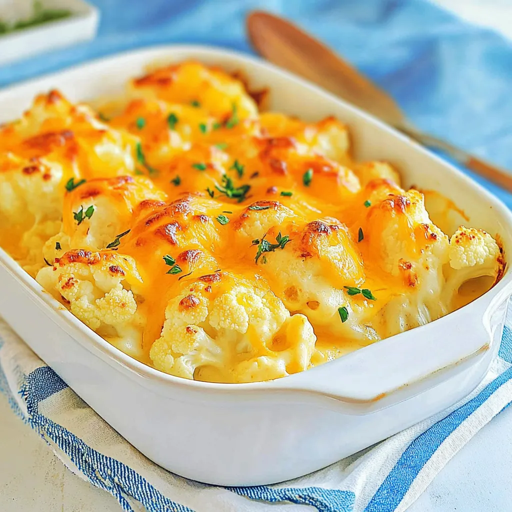 Easy Baked Cauliflower with Cheese Sauce