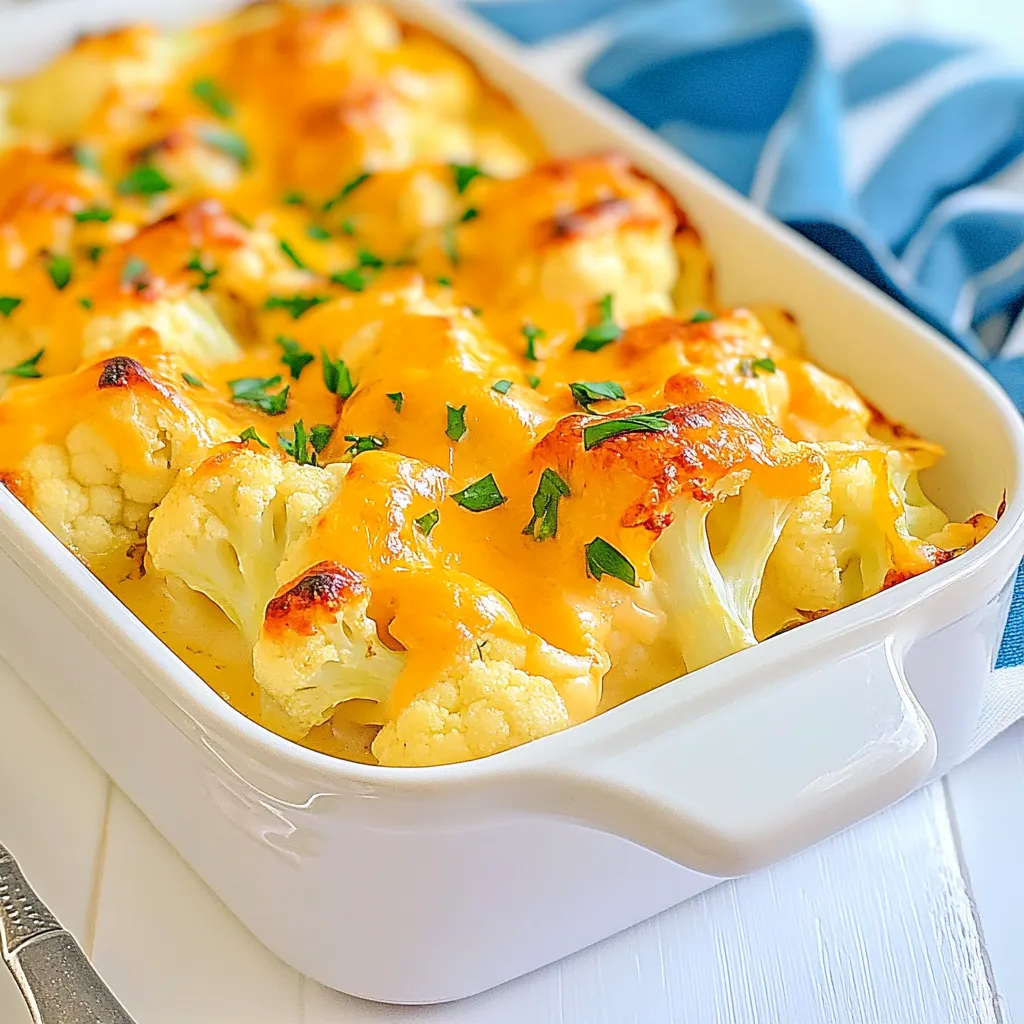 Easy Baked Cauliflower with Cheese Sauce