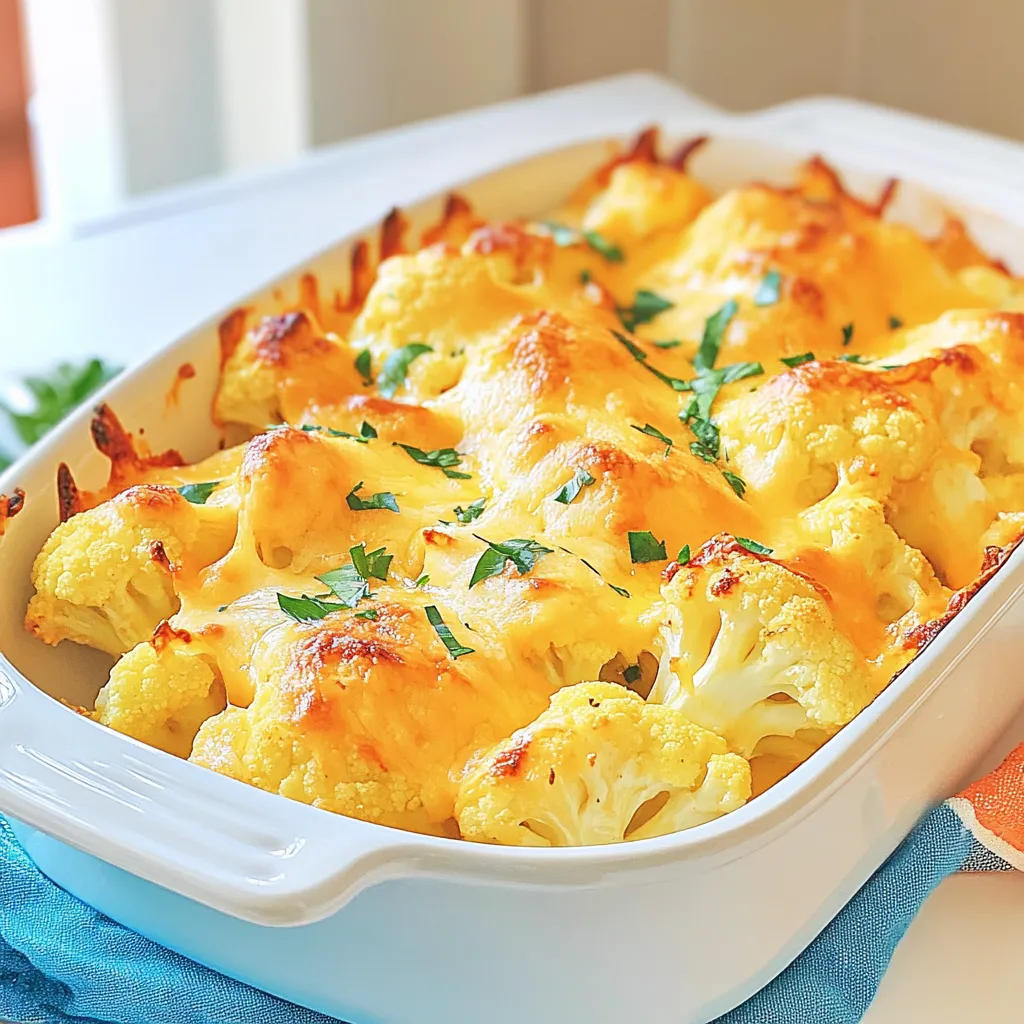 Easy Baked Cauliflower with Cheese Sauce