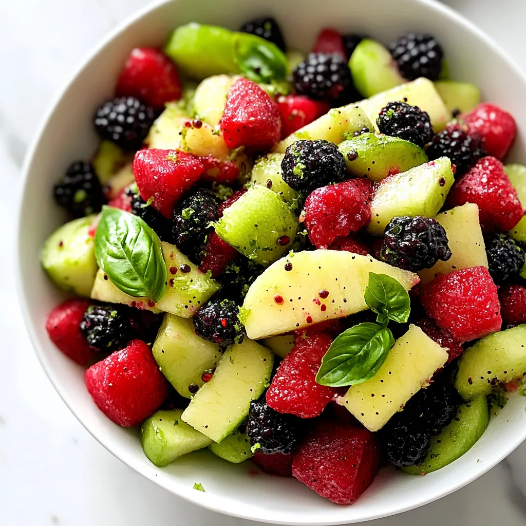 Fresh Lime and Basil Fruit Salad