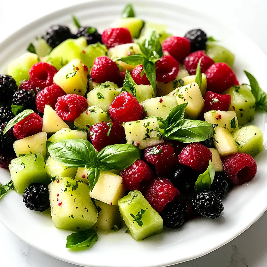 Fresh Lime and Basil Fruit Salad