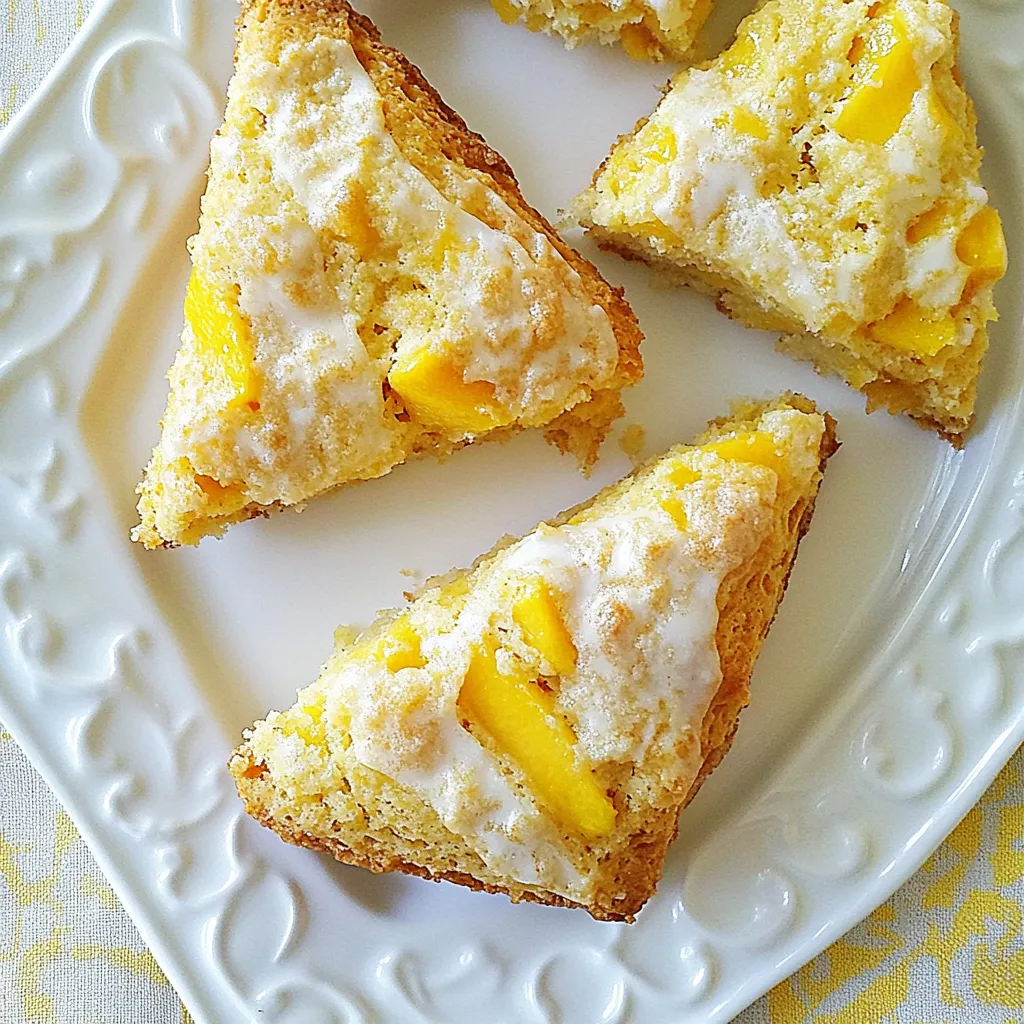 Fresh Peach Scones