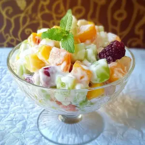 Fruit Salad with Lemon Coconut Cream