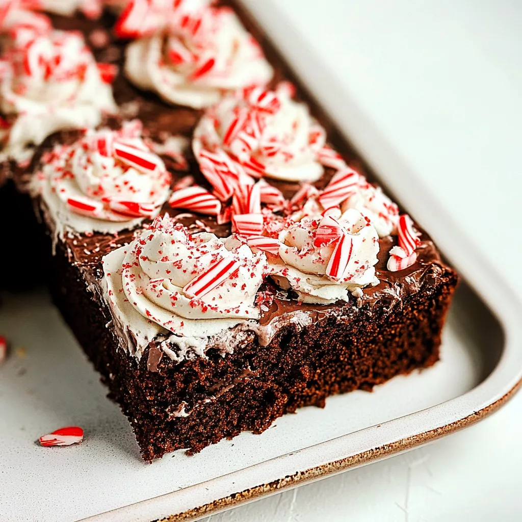 Fudgy Chocolate Peppermint Snacking Cake