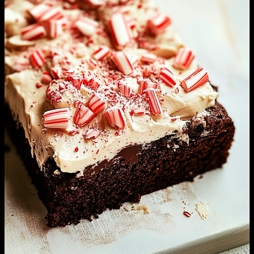 Fudgy Chocolate Peppermint Snacking Cake