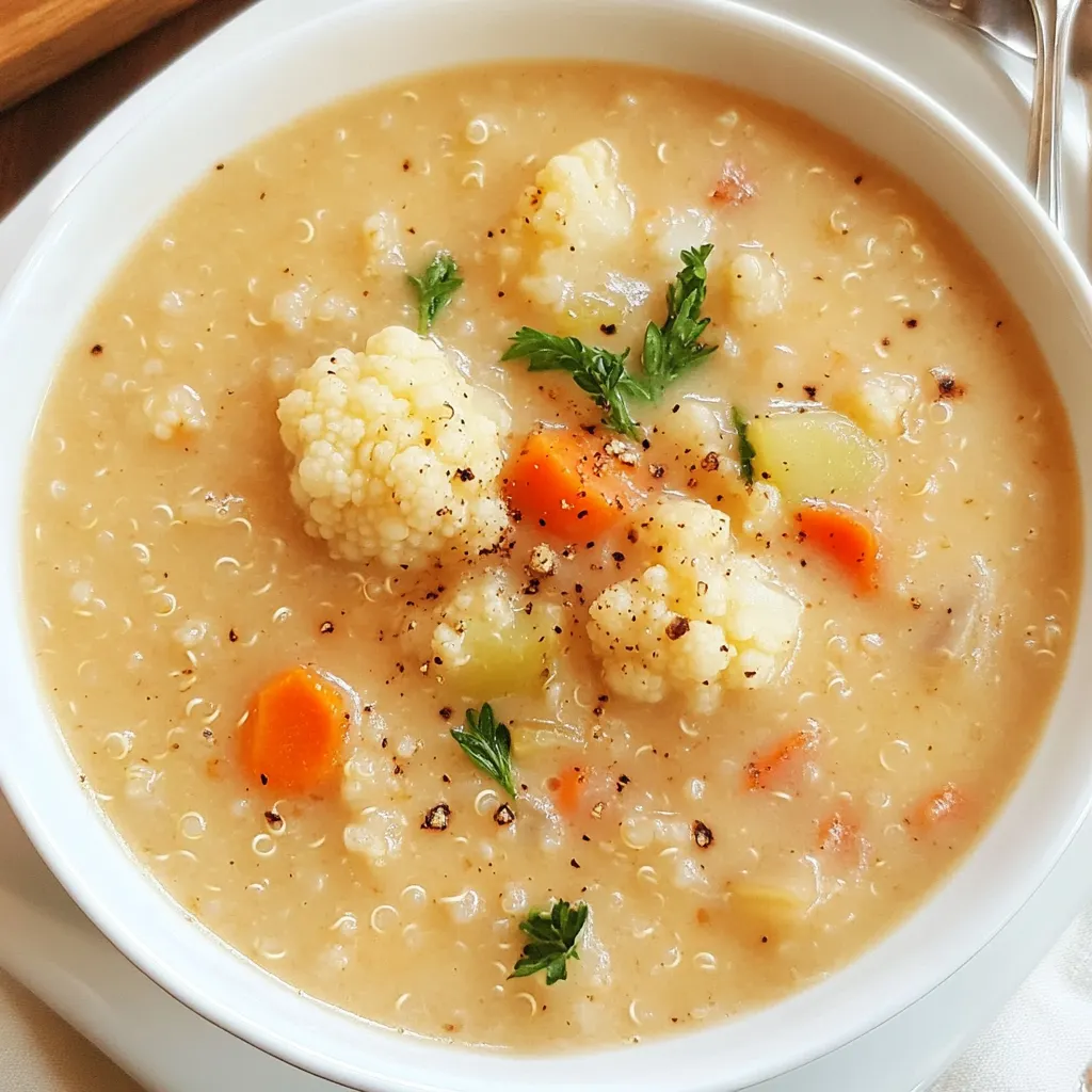 Gluten Free Quinoa and Cauliflower Chowder