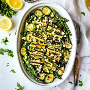 Grilled Asparagus Zucchini Salad