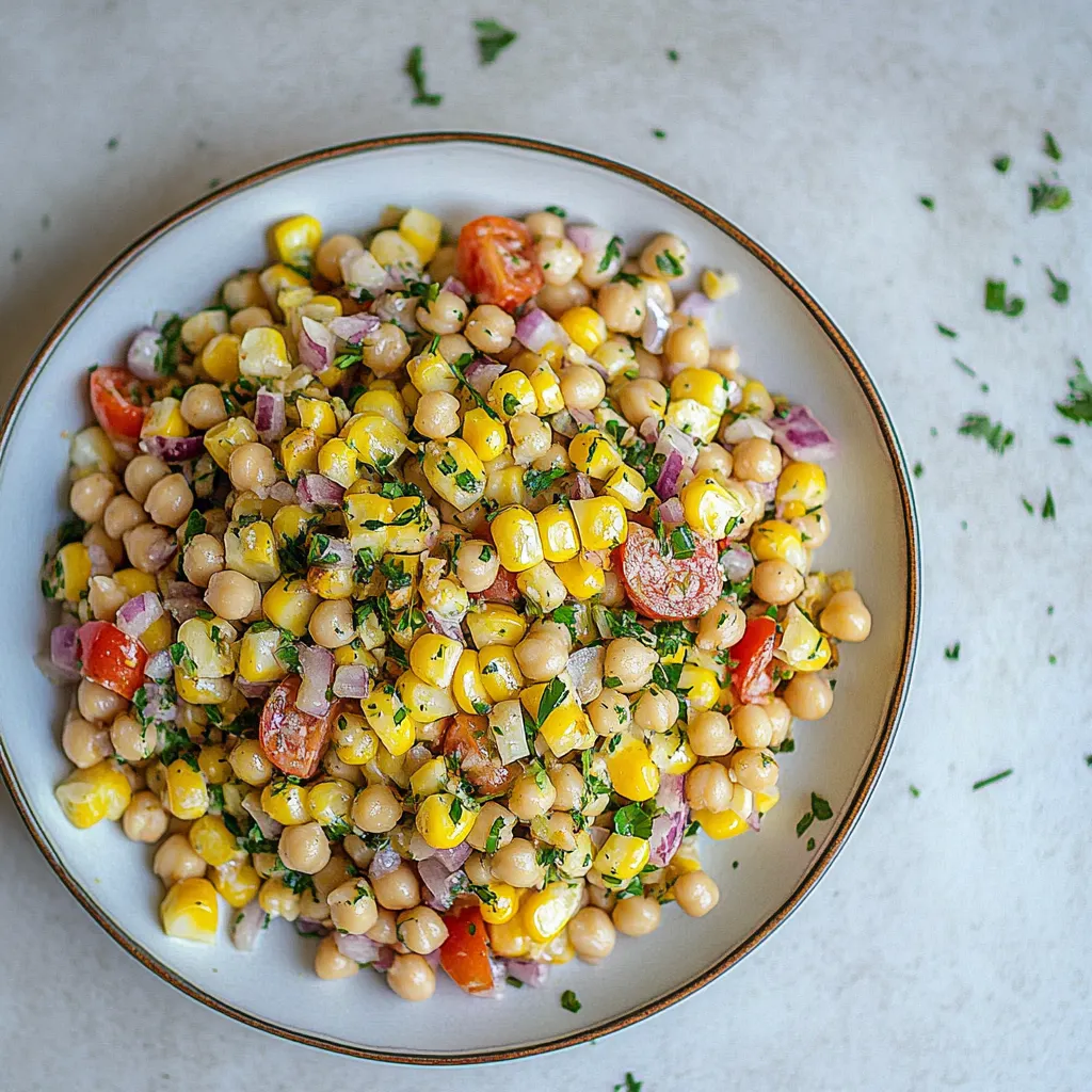 Grilled Corn and Chickpea Salad