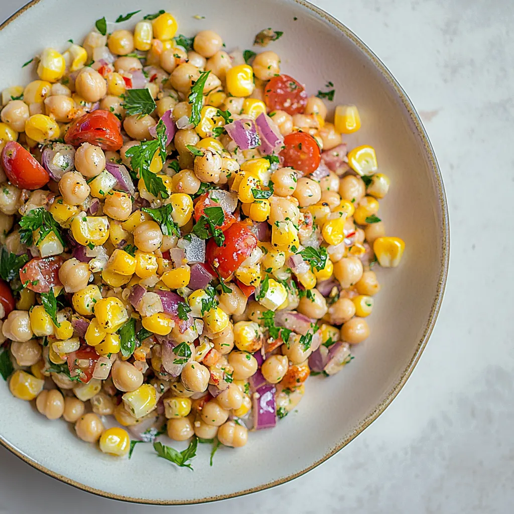 Grilled Corn and Chickpea Salad