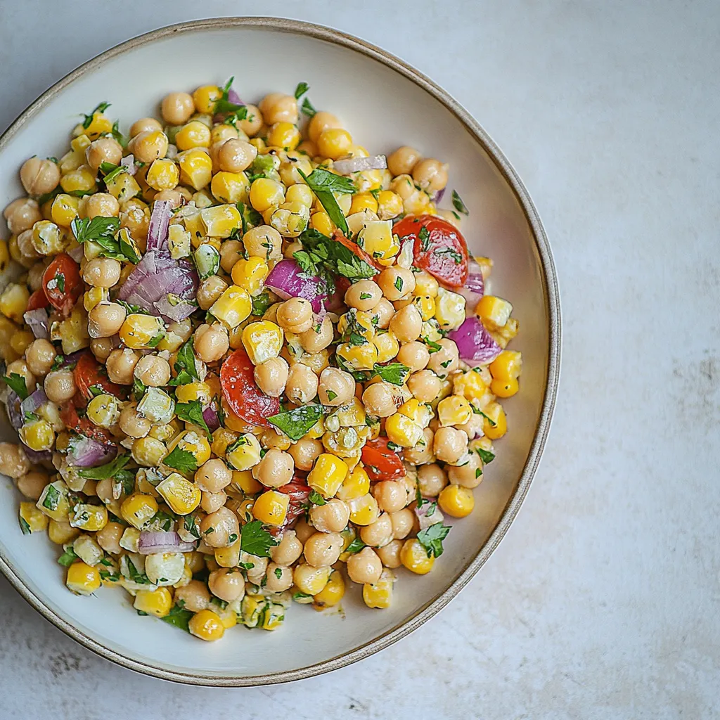 Grilled Corn and Chickpea Salad