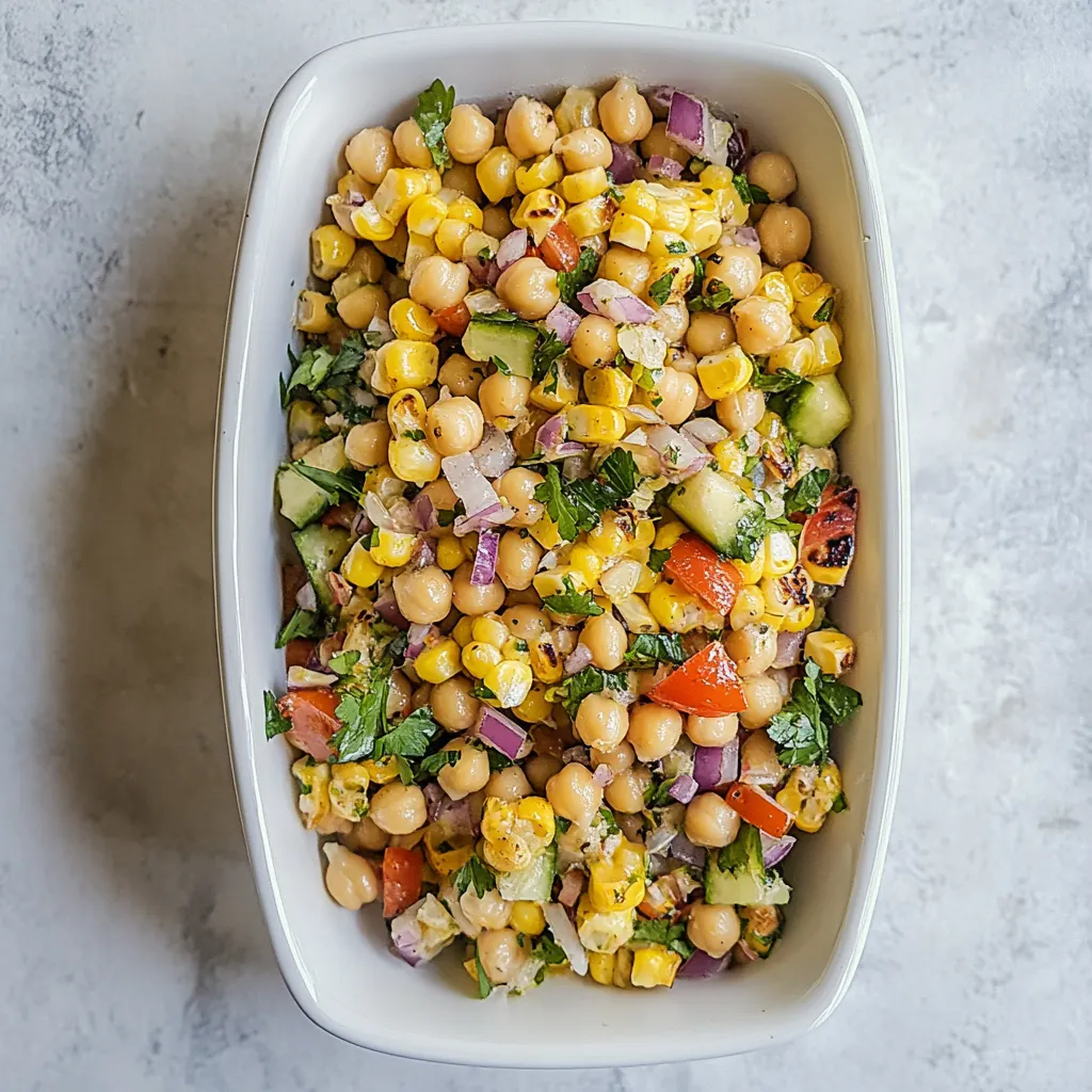 Grilled Corn and Chickpea Salad