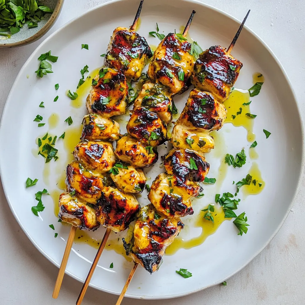 Grilled Honey Mustard Chicken Skewers