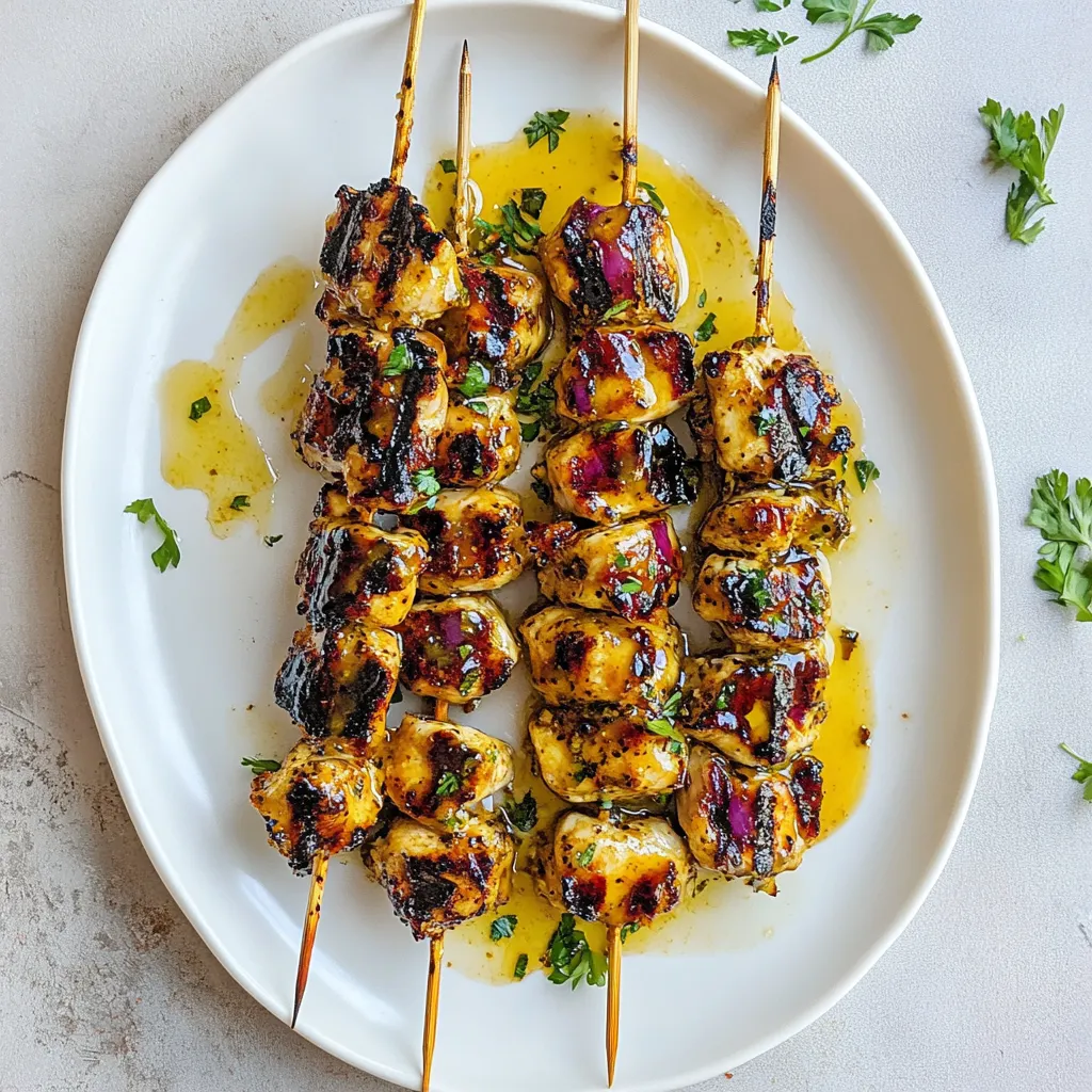 Grilled Honey Mustard Chicken Skewers