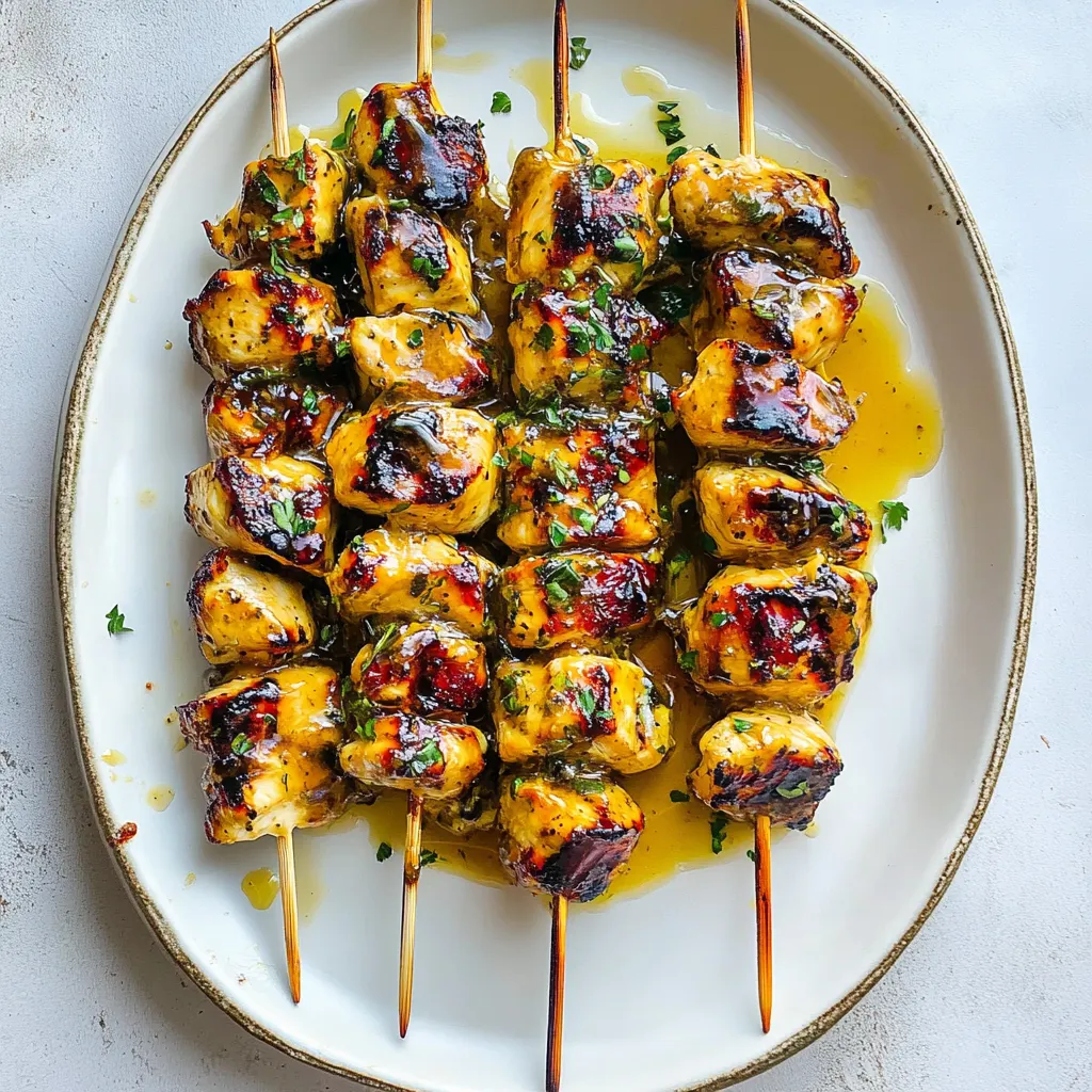 Grilled Honey Mustard Chicken Skewers